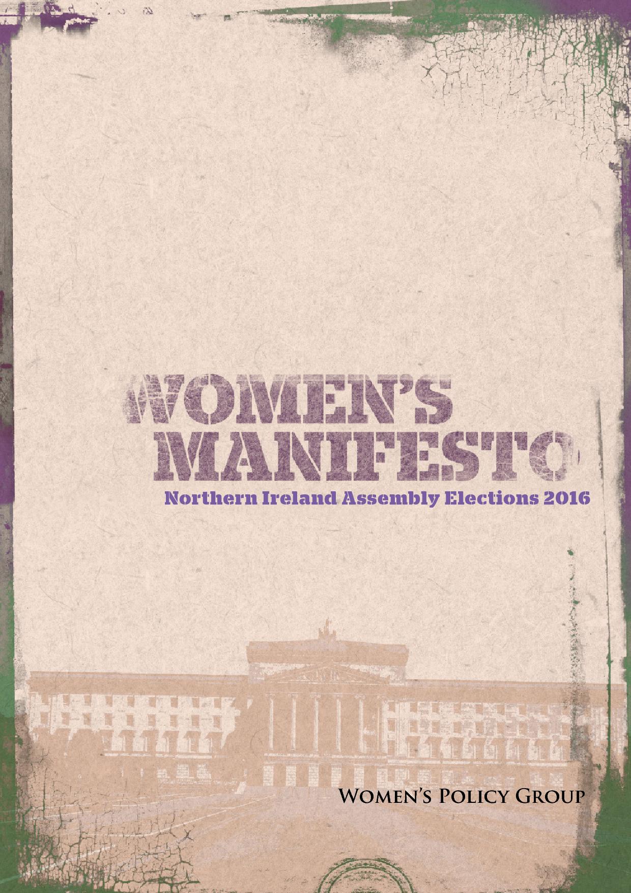 Publication cover - Women's Manifesto 