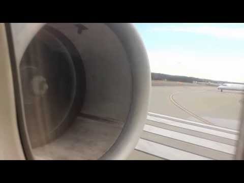 Delta Airlines MD-90 takeoff from Atlanta (cabin view)