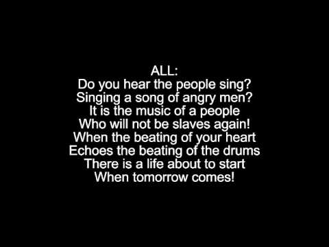 Do You Hear the People Sing? (+ reprise) Lyrics