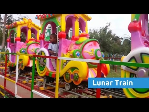 KIDS ENJOY A TRAIN RIDE AT NAIROBI NV LUNAR PARK