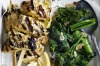 Photograph by William Meppem / SL food, april 10 : Adam Liaw recipe - Turmeric fish skewers and garlic greens