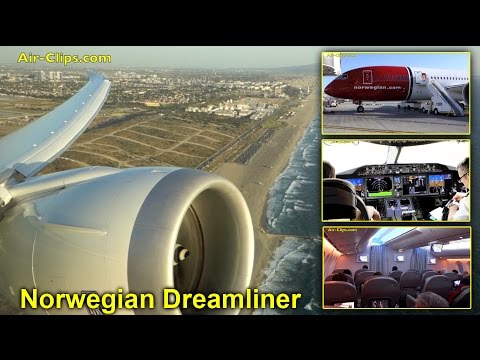 Norwegian Boeing 787-8 Los Angeles-Oslo, STUNNING VIEWS, Premium Class [AirClips full flight series]