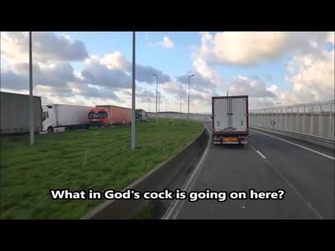 EPIC HUNGARIAN TRUCKER RUNS THE CALAIS MIGRANT GAUNTLET