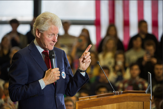 Bill Clinton at Penn State University, April 8 (Photo by Penn State University)