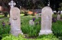 The graves of the English poet John Keats (1795-1821) and his friend, painter Joseph Severn (1793-1879).