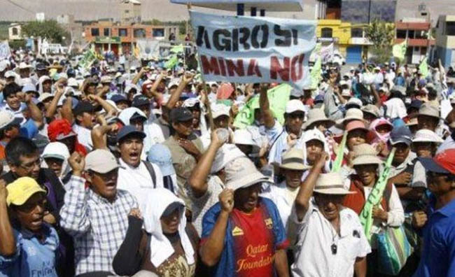 Protest against proposed Tia Maria copper mine