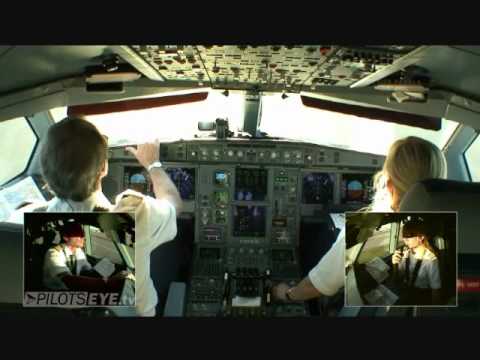 Cockpit A340 Lufthansa Approche-Atterrissage San Fransisco