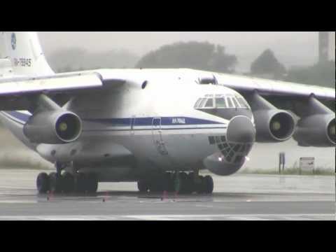 Russian Air Force Ilyushin IL-76 Screaming Loud Departure from Boston Logan!!