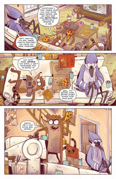 Here are the sample pages of the regular show that I illustrated and coloured, I&rsquo;m pretty hyped about this hitting the shops!