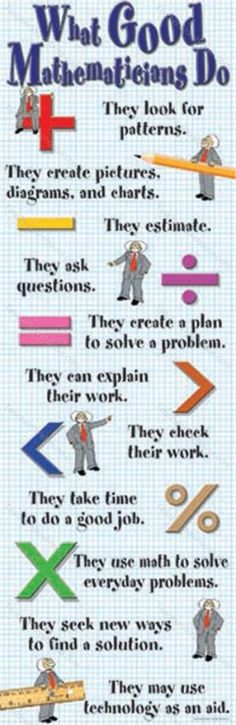 Great reminders for good mathematicians - great poster! Original link isn't available, but the idea is super and not hard to adapt.