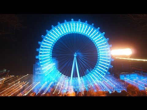 HD London Eye - London Fireworks 2015 2016