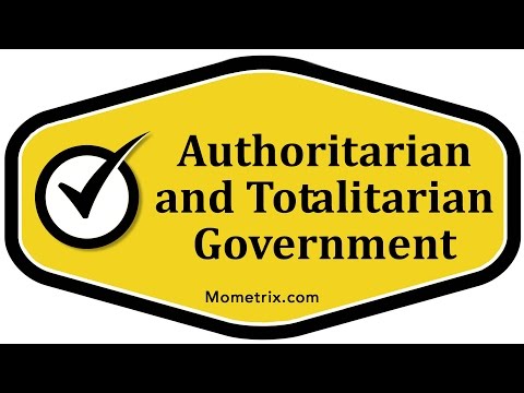 Authoritarian and Totalitarian Government