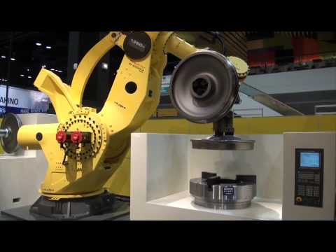 FANUC Heavy Duty Robot Machines A 2,550-Pound Train Wheel Set