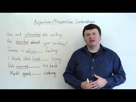 Adjective & Preposition Combinations (English Grammar)