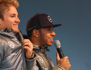 Lewis Hamilton at Stars and Cars 2014, Stuttgart, Germany