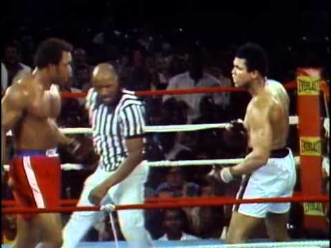 George Foreman vs Muhammad Ali - Oct. 30, 1974  - Entire fight - Rounds 1 - 8 & Interview