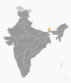 Location of Sikkim in India