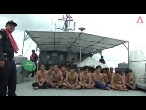 Thai Navy patrols the Gulf of Thailand for illegal fishing