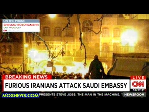 Angry Protesters Torch Saudi Arabian Embassy In Tehran!