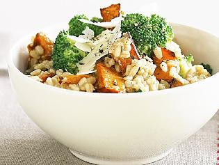 Supplied News Roasted pumpkin & broccoli with barley risotto