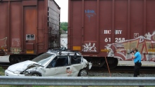 London rail crossing 