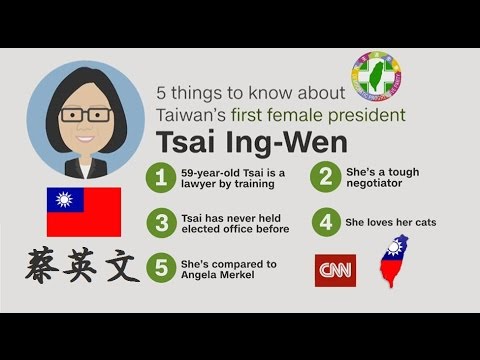 Five things to know about Taiwan's new leader: Woman President Tsai Ing-wen.