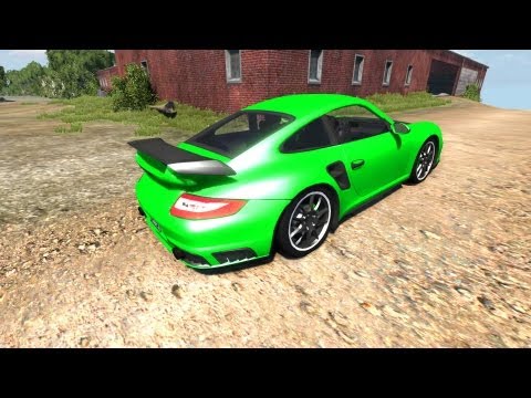 BeamNG Drive Alpha Porsche 911 GT2 v4.1 Crash Testing #29 HD