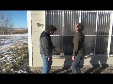 Home built passive solar air heater