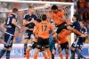 Thomas Broich of the Roar scores the winning goal against Melbourne Victory on Friday.