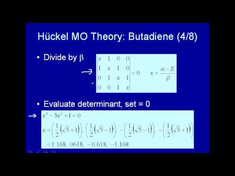 Huckel MO theory - butadiene