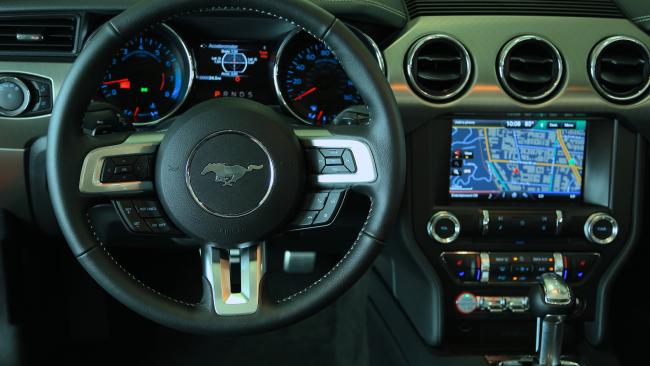 A look inside the hi-tech Ford Mustang.