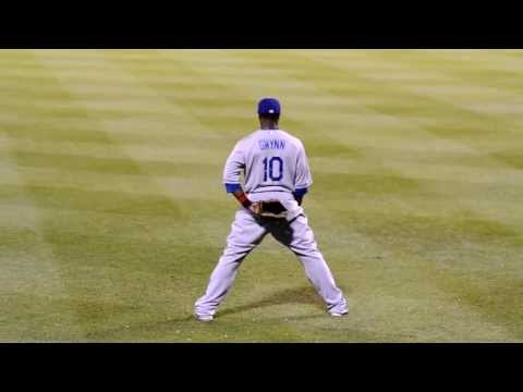 Tony Gwynn Jr. getting heckled...Talking Glove Coors Field