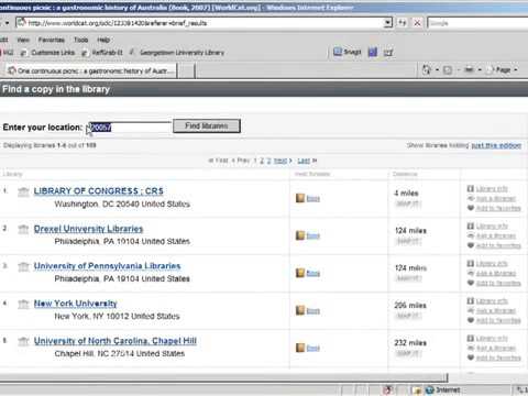 How to Search WorldCat
