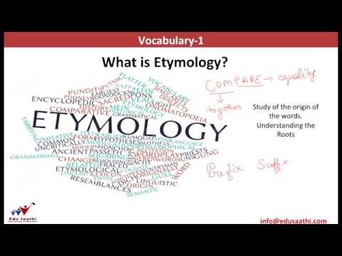 English Usage: Vocabulary-1 (Roots/ Etymology)