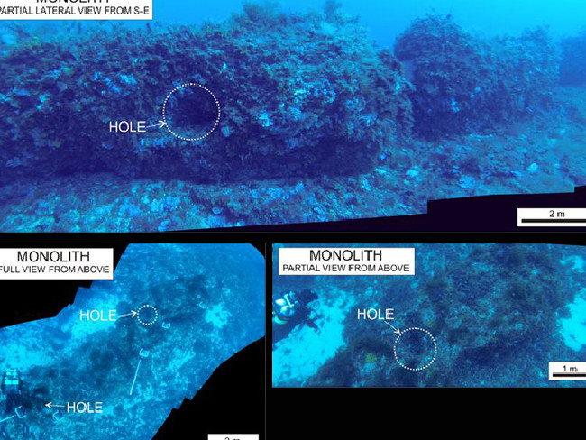 A mysterious underwater monolith has been discovered 60km off the coast of Sicily.