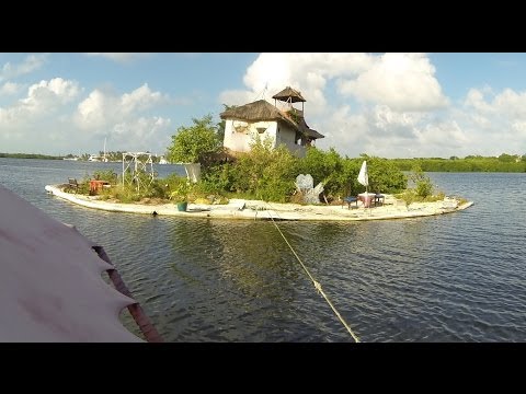 An Island made from plastic bottles by Richart Sowa