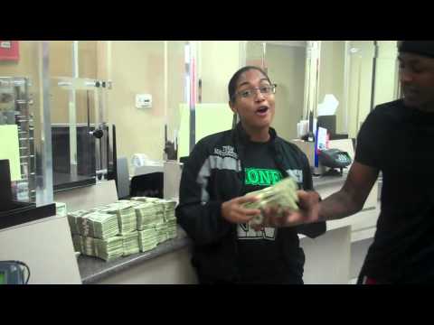 Floyd Money Team Mayweather at The Bank Making A Deposit