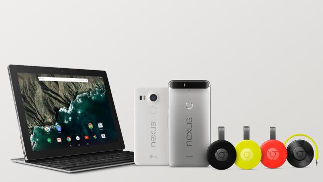 Google goodies ... The internet giant revealed a new tablet, two new smartphones, and TV and audio streaming devices at an event in San Francisco on September 30, Australian time.