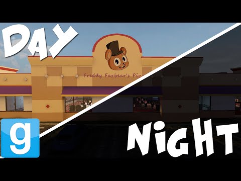 FREDDY FAZBEAR'S PIZZA DAY AND NIGHT | Gmod Five Nights at Freddy's Maps! | Sandbox Funny Moments