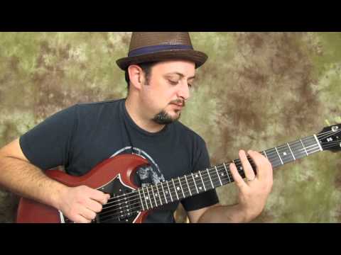 "A" major pentatonic run - easy electric guitar lesson