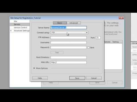 How to Create a Registration and Login Page In Dreamweaver CS6