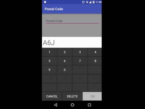 Canadian Postal Code Keyboard