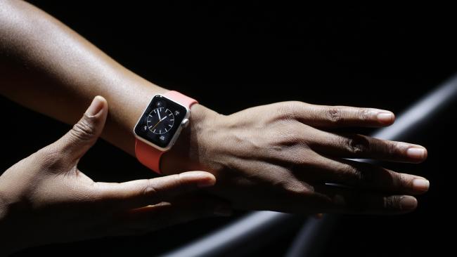 New era ... Apple CEO said he wants the Apple Watch to replace paying with cash and card when people are shopping in bricks-and-mortar retail store. Picture: AP Photo/Marcio Jose Sanchez