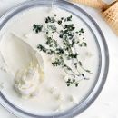 Coconut milk and lemon thyme ice cream