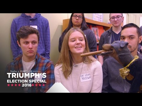 Triumph the Insult Comedy Dog Talks to Young Voters • Triumph on Hulu