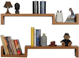 Forzza Cooper Set of 2 Wall Shelves (Oak)