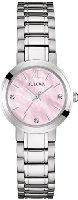 Bulova Diamond Women's Quartz Watch with Mother of Pearl Dial Analogue Display and Silver Stainless Steel Bracelet 96P165