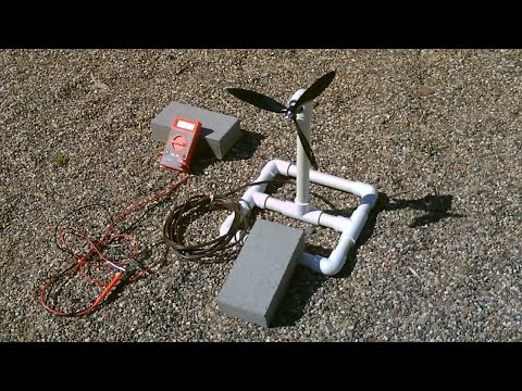 Homemade Wind Turbine Generator! - Wind Power Generator! - simple DIY (runs radio!)