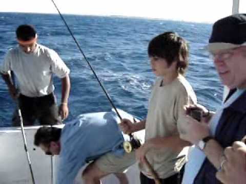 Trolling for Mahi Mahi (Dorado) in Gulf of Suez, Egypt صيد سمكة الحصان (دورادو) في خليج السويس