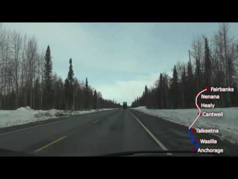 Alaska - Anchorage to Fairbanks  -Time Lapse 360 Miles in 7 Minutes